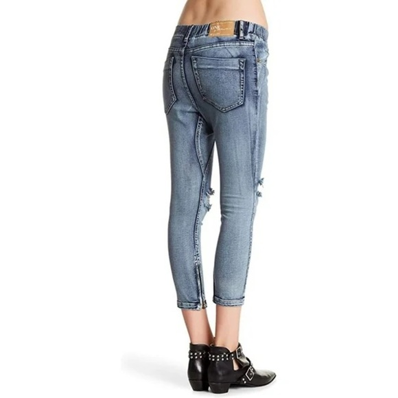 NWT One Teaspoon Killers Jeans Phoenix Wash Distressed Rips Drop Crotch Sz 24 - Picture 3 of 15